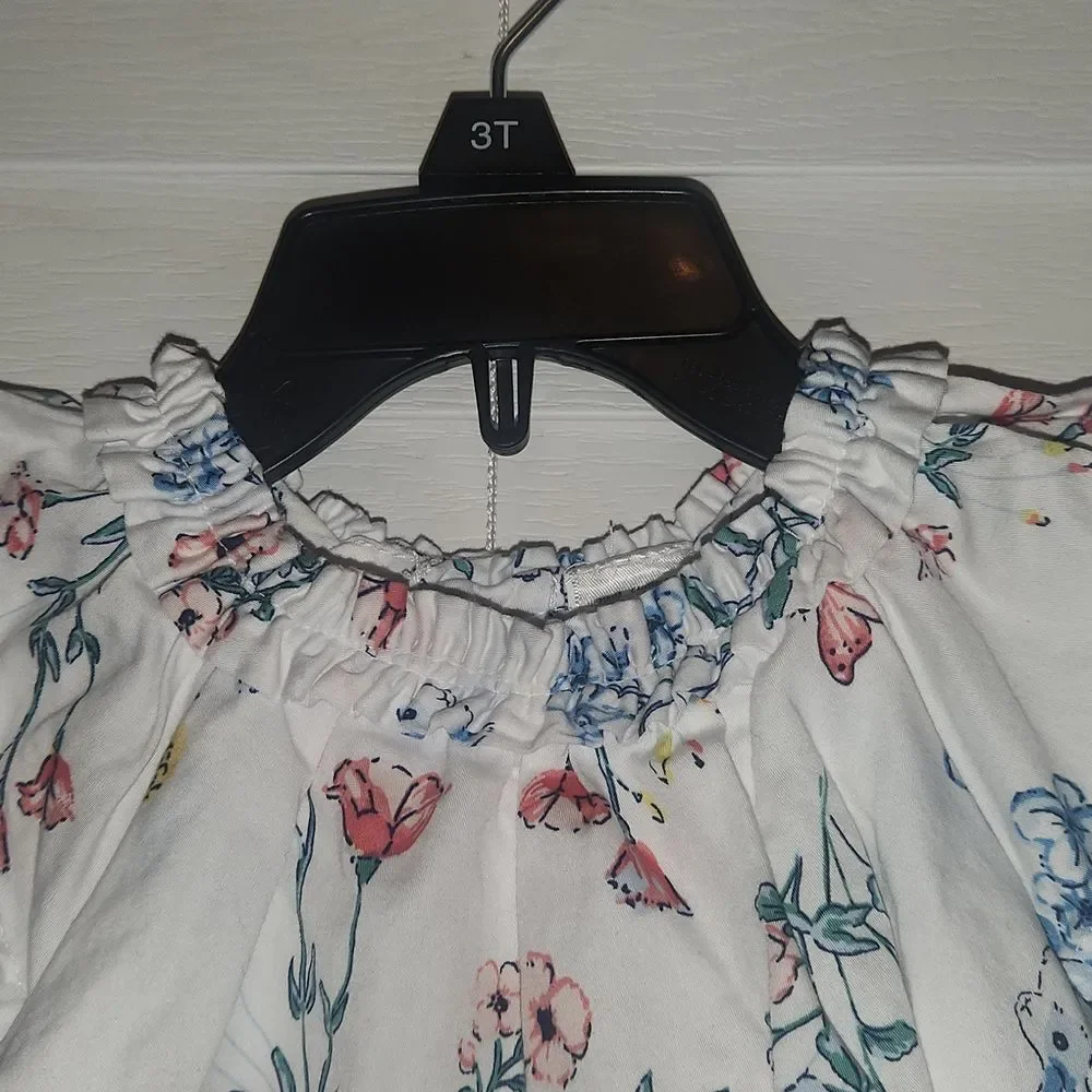 (3 ITEMS FOR $25)Carter's White Floral Dress Size 12 Months